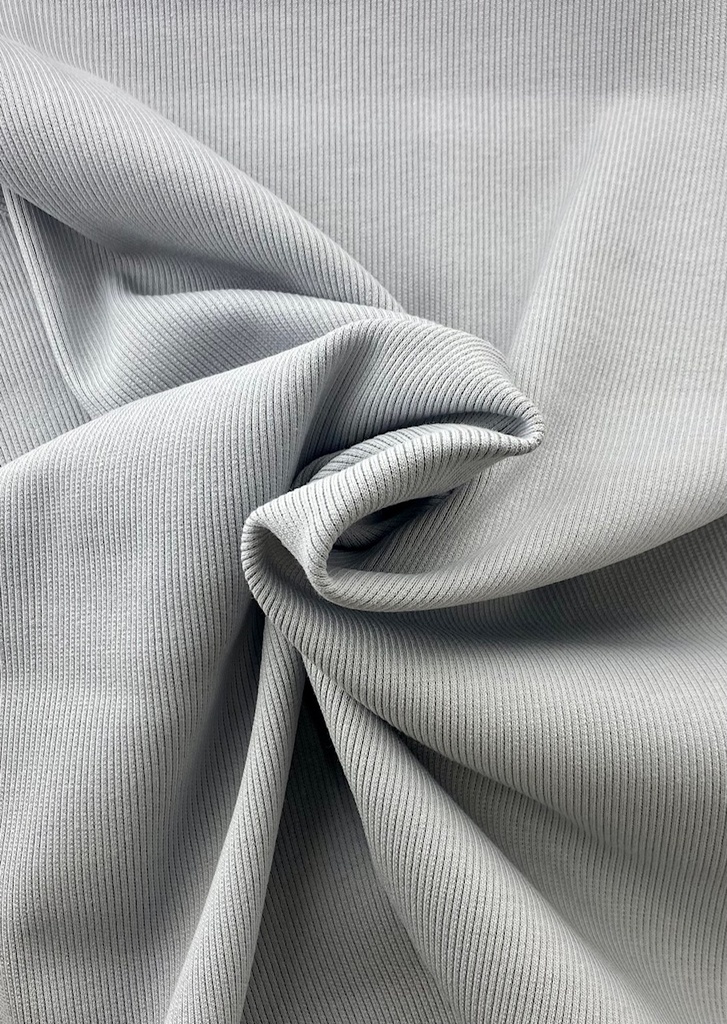 RIB JERSEY 2X2 4% ELASTANE (1.20m / 445gsm)_Organic Turkey_GREY