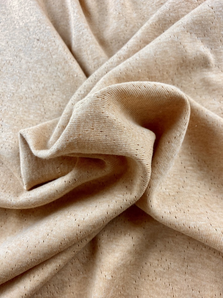 [RBR-K2001-LBg] OPENWORK CLOUDS (1.60m / 170gsm)_OCCRegenerative® Brazil_LIGHT BROWN