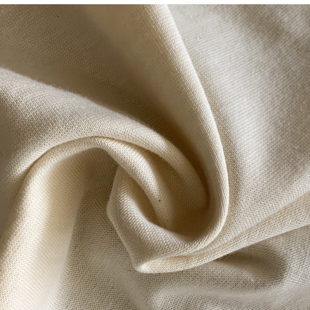 [OCCGE-K80E4-EC] PUNTO INGLÉS 1X1 4% ELASTANO (1,50m / 250gm2)_Organic Turkey_CRUDO